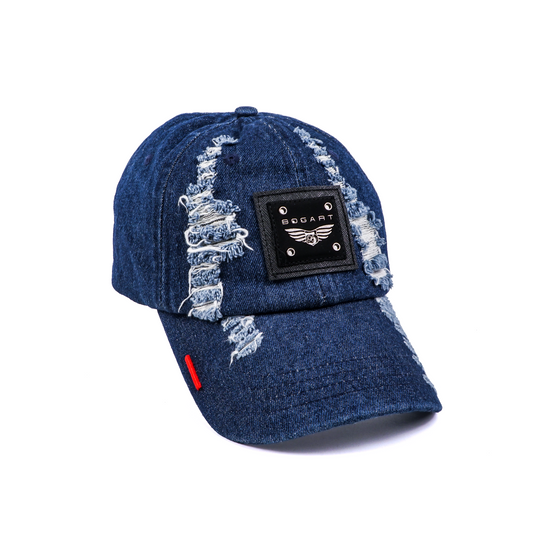 Distressed Denim Cap