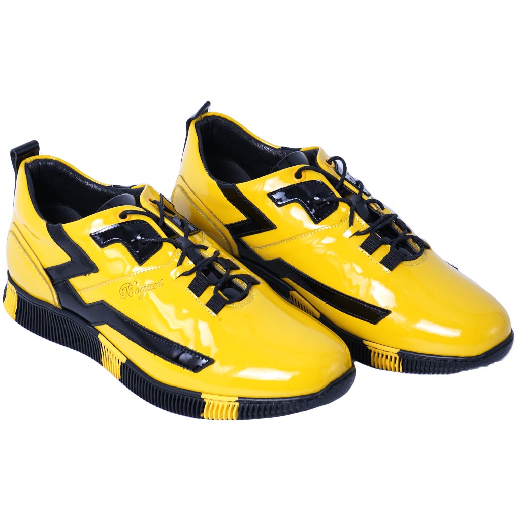 Bogart Man - Men's - Patent Fashion Sneaker-Yellow